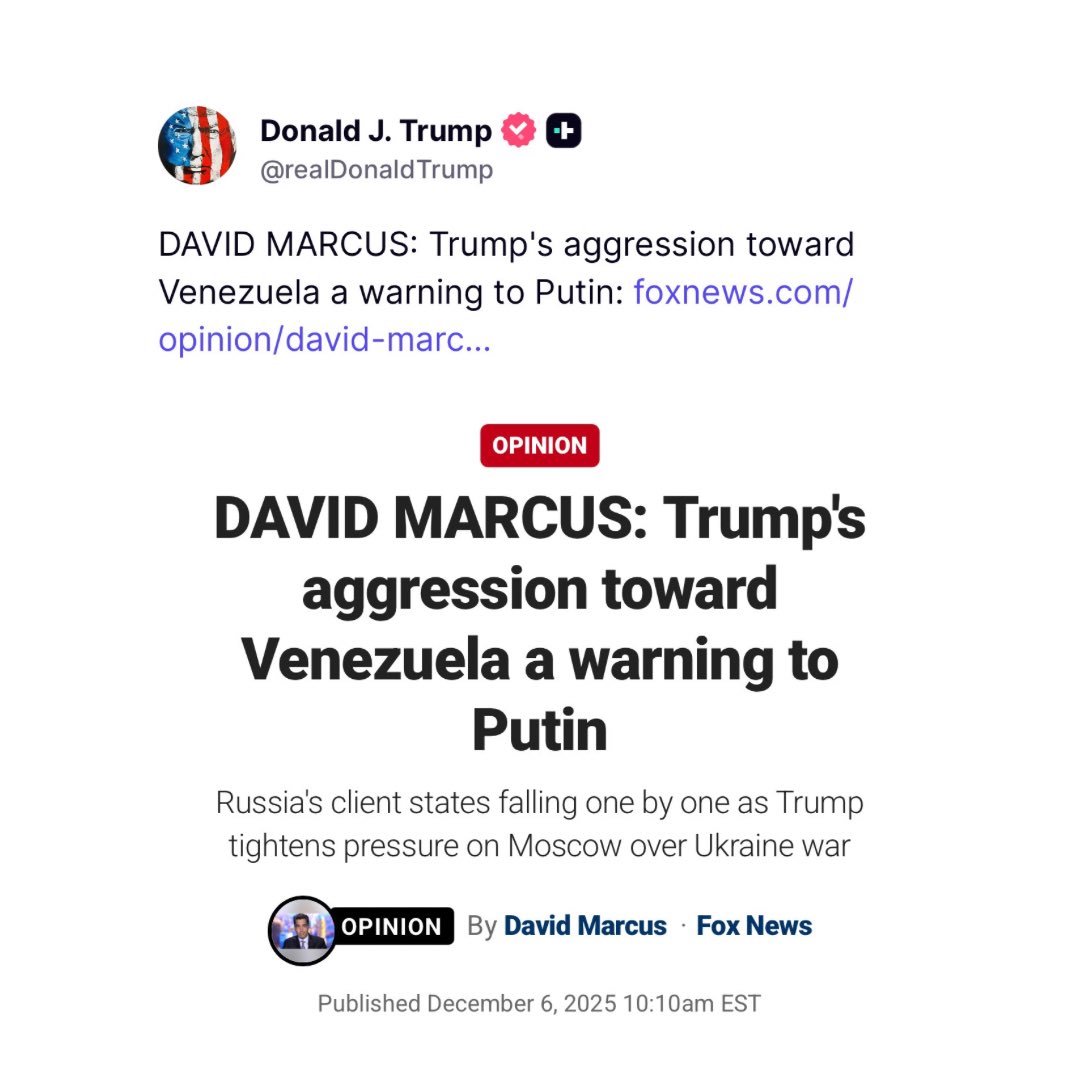 EricLDaugh's tweet image. 🚨 HOLY CRAP! President Trump just confirmed it.

Venezuela isn’t just about Maduro.

It’s about kicking Russia (and China) OUT of our hemisphere — after our leaders let them encroach on us for years. 

A BIGGER game is being played right now. 

Trump knows what he’s doing. 🔥🇺🇸
