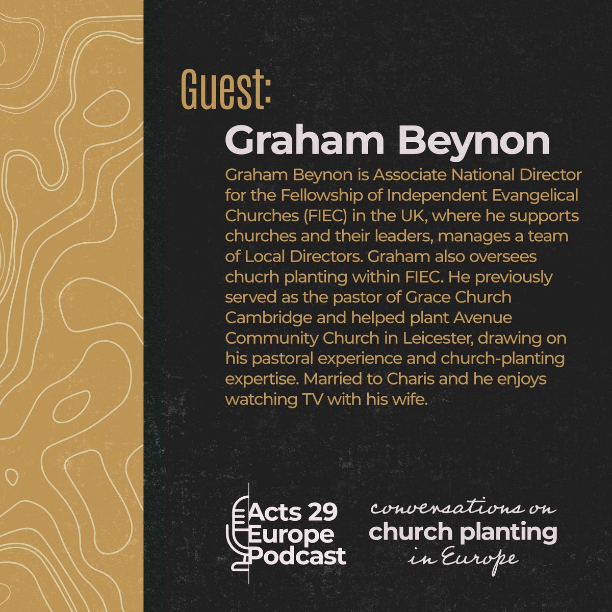 New episode of our podcast is out! Graham Beynon (FIEC UK) joins us to discuss how men and women are created in God’s image with equal worth while uniquely complementing one another. Graham supports churches and oversees church planting within FIEC.

acts29europe.simplecast.com/episodes/men-w…