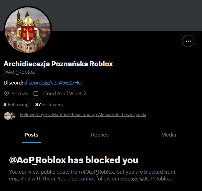 ulion1524359's tweet photo. Archidiecezja Poznańska chyba się boi prawdy ;). Nie pozdrawiam ich w szczególności @M1chalek1. 
Prawdy nigdy nie uciszycie. 
Resztę pozdrawiam ciepło. https://t.co/QJ4sdr2jrF