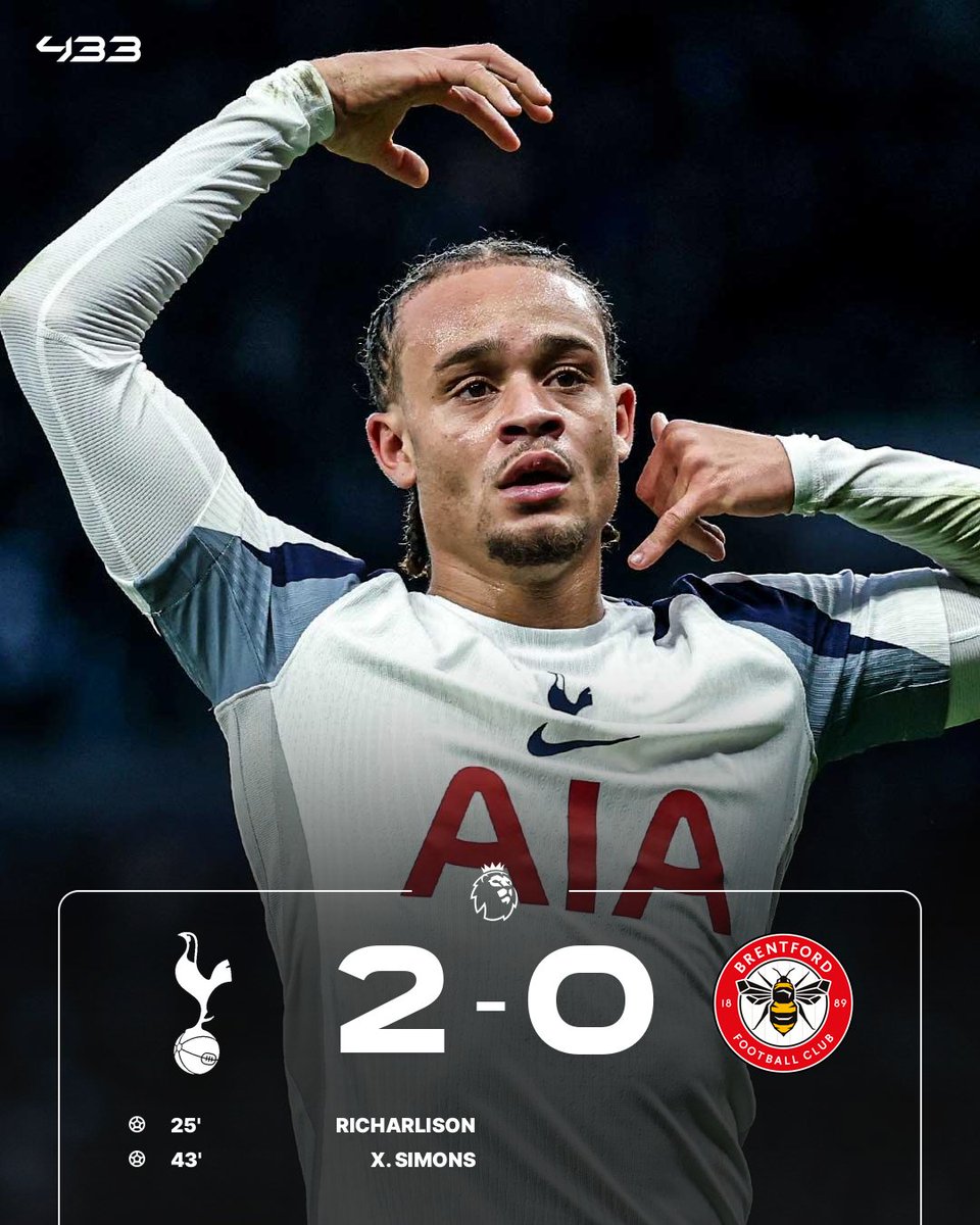 𝐗𝐀𝐕𝐈 𝐂𝐀𝐋𝐋𝐈𝐍𝐆, 𝐇𝐄'𝐒 𝐀𝐑𝐑𝐈𝐕𝐄𝐃 📞

First goal for Spurs &amp; an assist for Xavi Simons ⚽🅰️