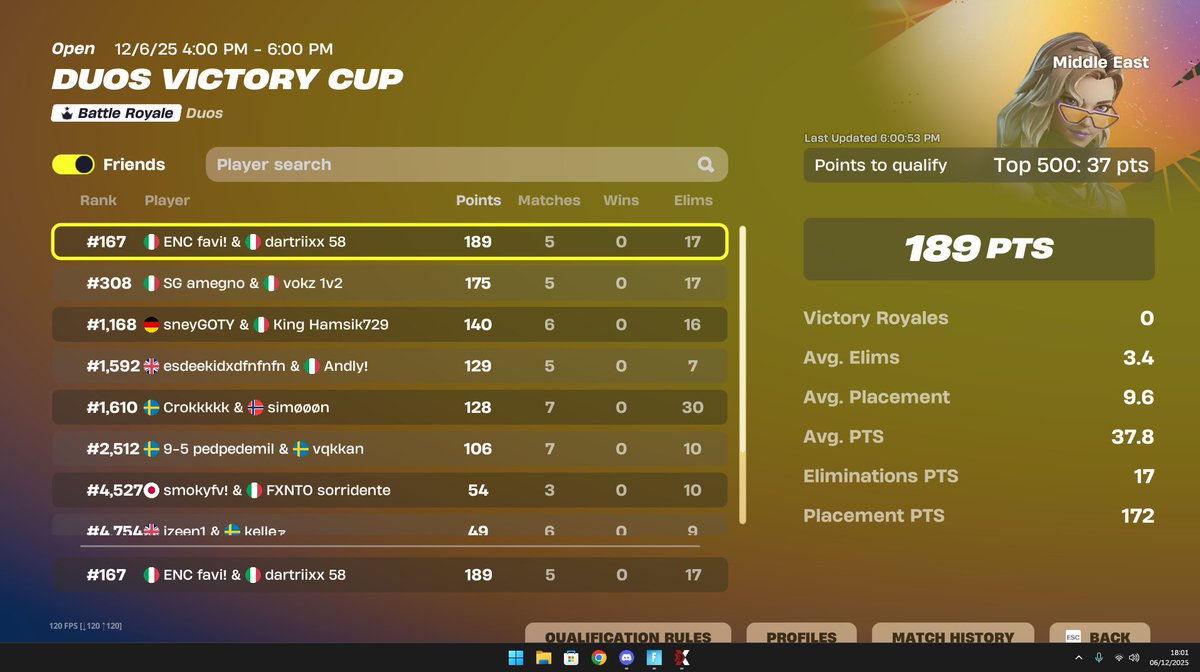 early qual w/brutus <a href="/Dartriixx/">Dartriixx</a> <a href="/EsportsEncar/">Encar eSports</a> (me)