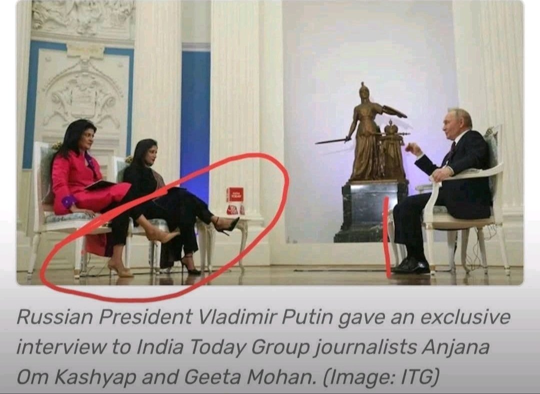 You were representing India, and this is the etiquette you showed.

Basic etiquette missing <a href="/anjanaomkashyap/">Anjana Om Kashyap</a> ji 
<a href="/PMOIndia/">PMO India</a> 
<a href="/IndiaToday/">IndiaToday</a>