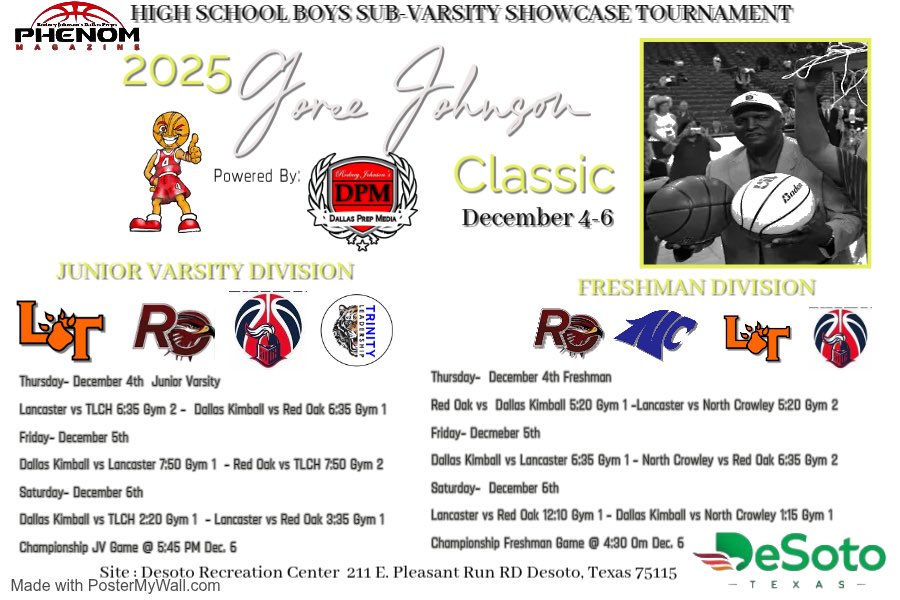 Dallaspreps's tweet image. 2025 Goree Johnson Classic Championship Day just tipped off with the middle school showcase game @TigersLhs @ROHSbasketball @JFKimballBBall @TLCH_Hoops