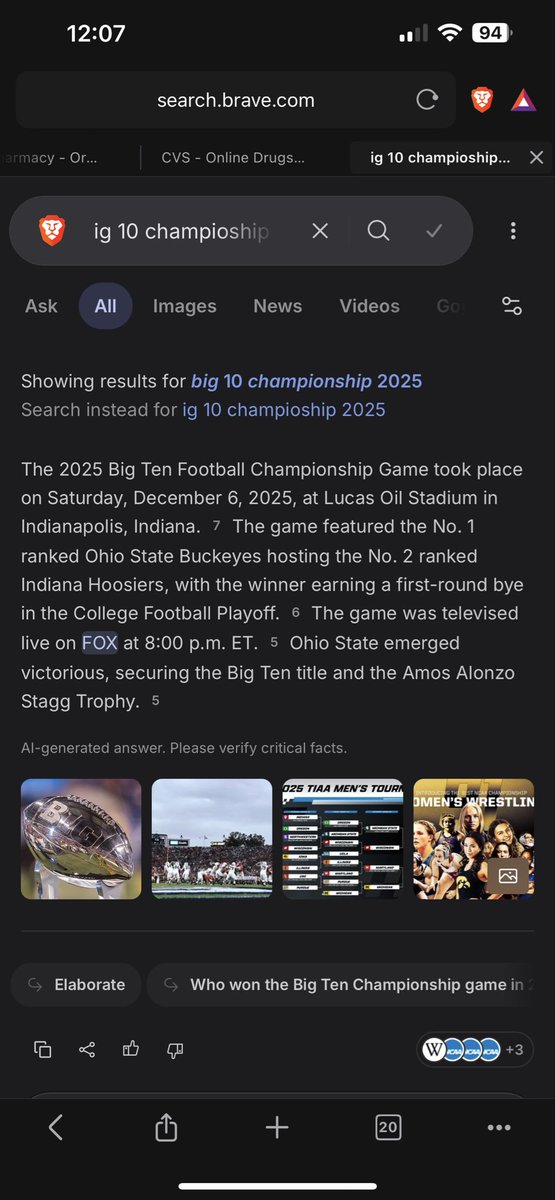 AI is getting out of hand… #Big10Championship 
#hoosiers WTF?