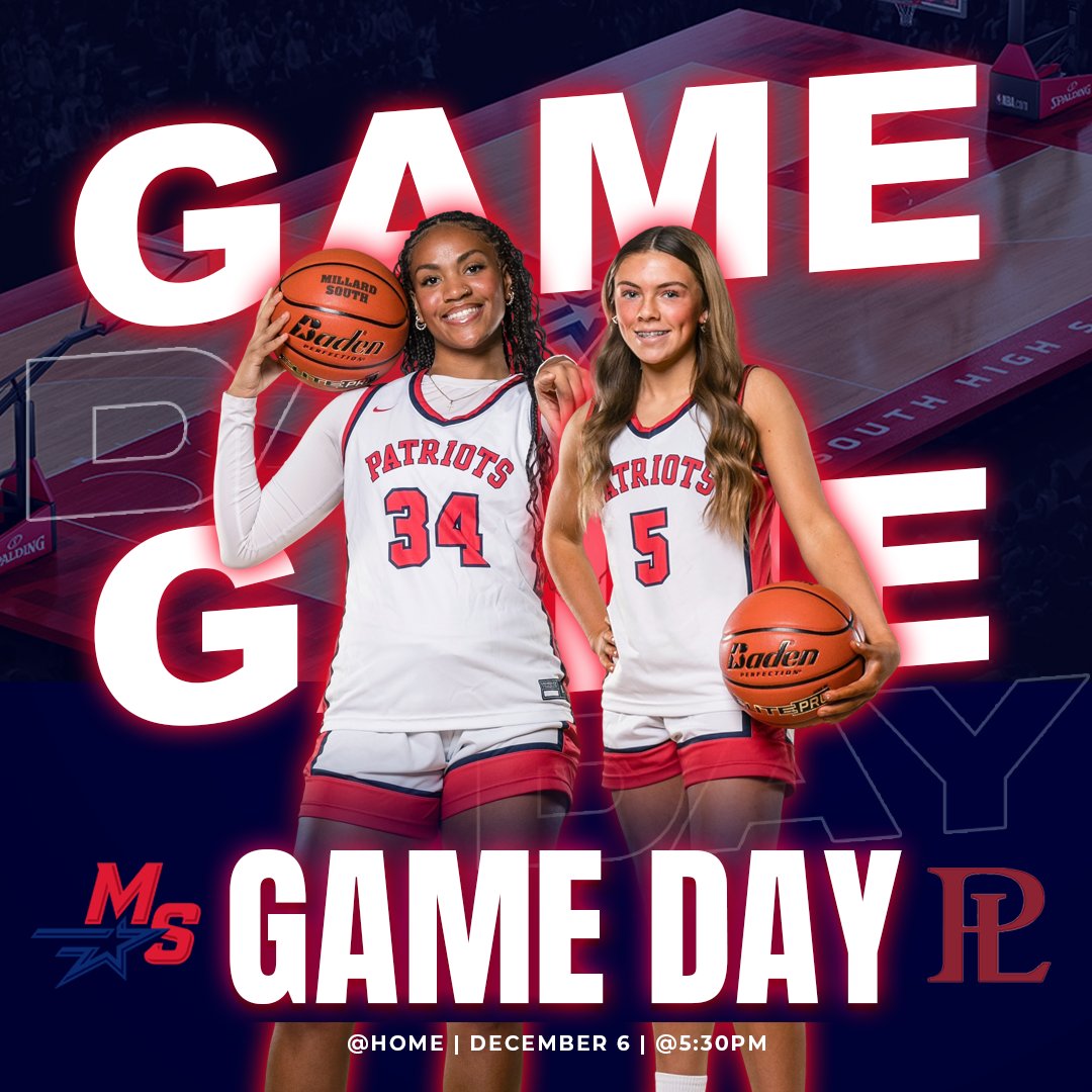 patriotsgbball's tweet image. It’s GAMEDAY at Millard South! ❤️💙

Patriot Basketball is at home tonight taking on the Monarchs from Papio

Be There!!!

🆚 Papio
📍 Millard South High School
⏰5:30 pm