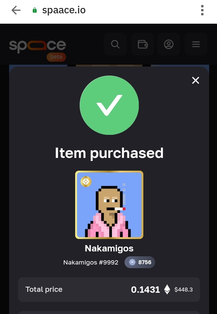 Nakamigos one of my highest traded nft in <a href="/spaace_io/">Spaace 🟠</a> . No hassle, easy way to trade your favourite Nft in Spaace. I got huge XP also. 

If you are a Nft lover or nft expert this platform Spaace is for you . Keep trade , create and earn XP .

Don't forget to complete daily quests