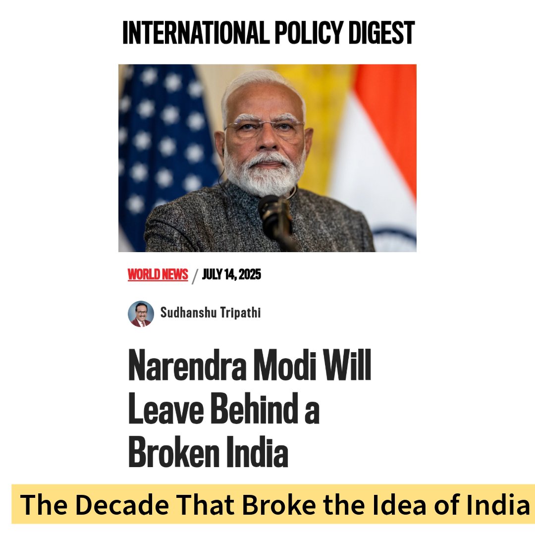 -BJP’s Vikas = Power concentrated at the top
-Growth only for elites, not for rural India &amp; small businesses.
-Dissent punished,media muzzled,agencies weaponized
-Hatred tore social unity &amp; alienated minorities

Is this the India we were promised or the one we were warned about?