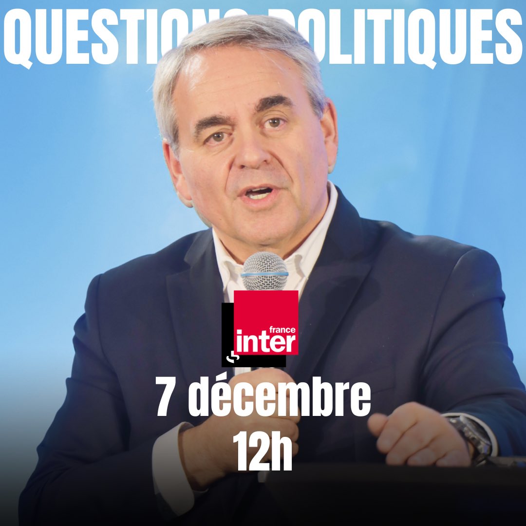 Je serai demain l’invité de #QuestionsPolitiques sur <a href="/franceinter/">France Inter</a> et <a href="/franceinfo/">franceinfo</a> à partir de 12h.