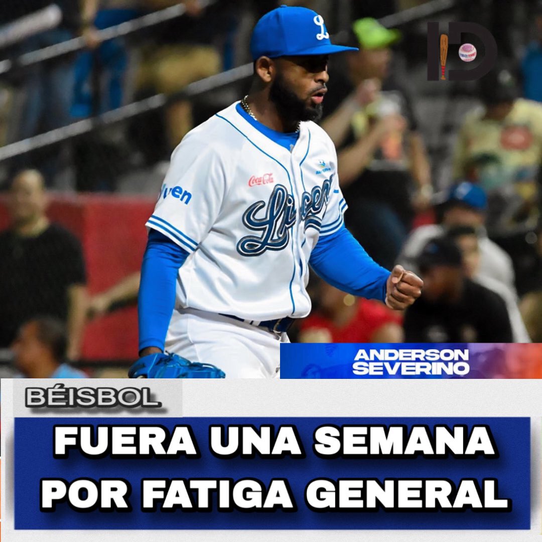 informedeporti's tweet photo. DEPORTES ID| el manager de los Tigres Del Licey, Gilbert Gómez anunció que Anderson Severino se perderá una semana por fatiga general debido al trabajo constante que ha venido haciendo desde el bullpen de los Tigres.

#Lidom #TigresDelLicey #InformaciónDeportiva https://t.co/W5XIlLN2hd