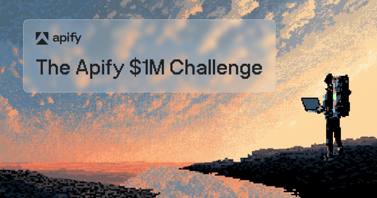 whyKislay's tweet photo. The Apify $1M Challenge is LIVE

Build and share new stuff on @apify, and you could win big prizes, like a million bucks!

#Apify #ApifyChallenge #Alagents #WebScraping @hackthisfall #HTFxApify #5yo

#DevDayHackathon https://t.co/6LTvxkhq6l