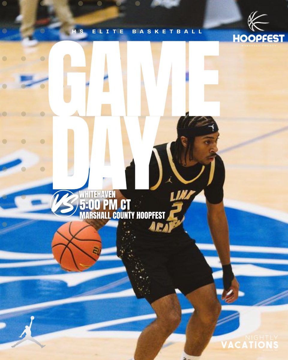 LinkHoops's tweet image. Game Day!

🆚 Whitehaven 
⌚️ 5:00 PM CT
📍 Marshall County Hoop Fest
🖥️ m.youtube.com/@MarshallMedia…