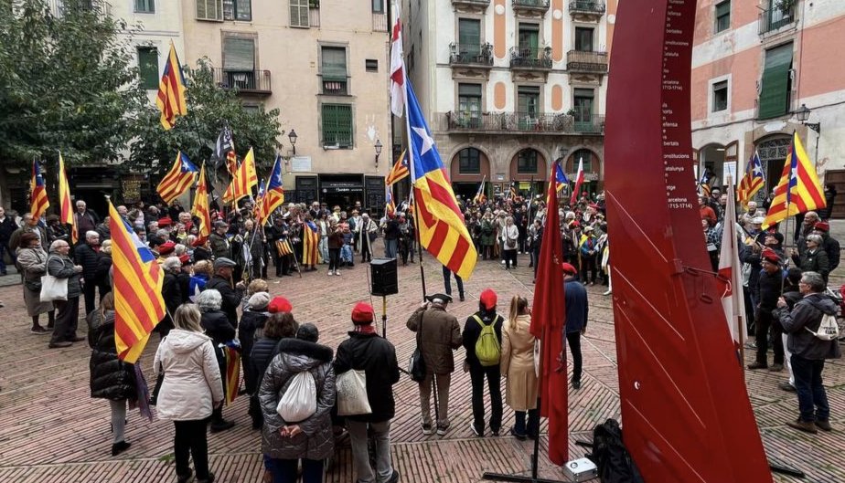 Emotiu acte ee l'ANC de jurament de les Constitucions catalanes al Fossar de les  Moreres @assenblea