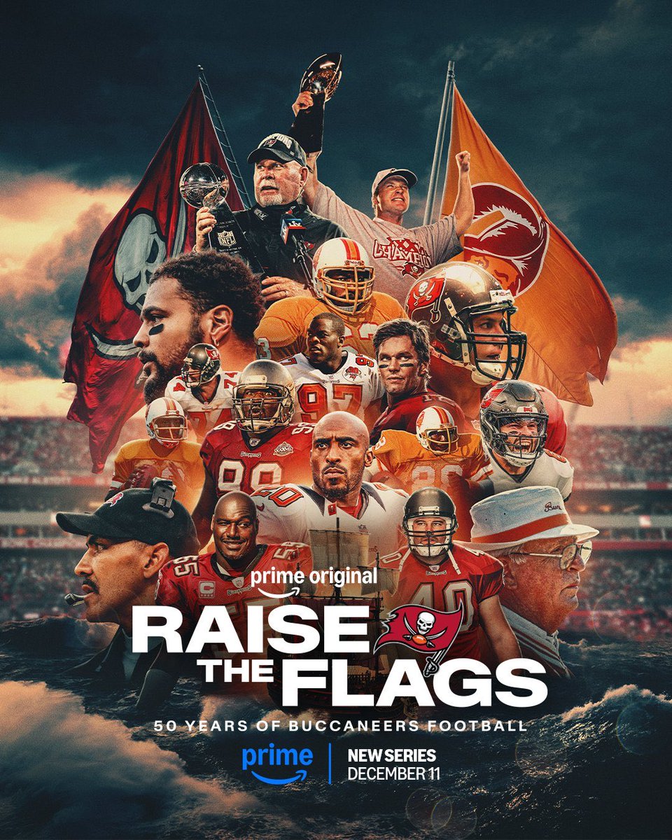 "Tampa had everything he was looking for." 🗣️

From humble beginnings to winning our second Super Bowl with <a href="/BruceArians/">Bruce Arians</a>, "Raise The Flags" chronicles 50 years of Buccaneers football in a <a href="/PrimeVideo/">Prime Video</a> 10-part docuseries debuting on Dec. 11 🎥 <a href="/BechtolJay/">Jay Bechtol</a>
