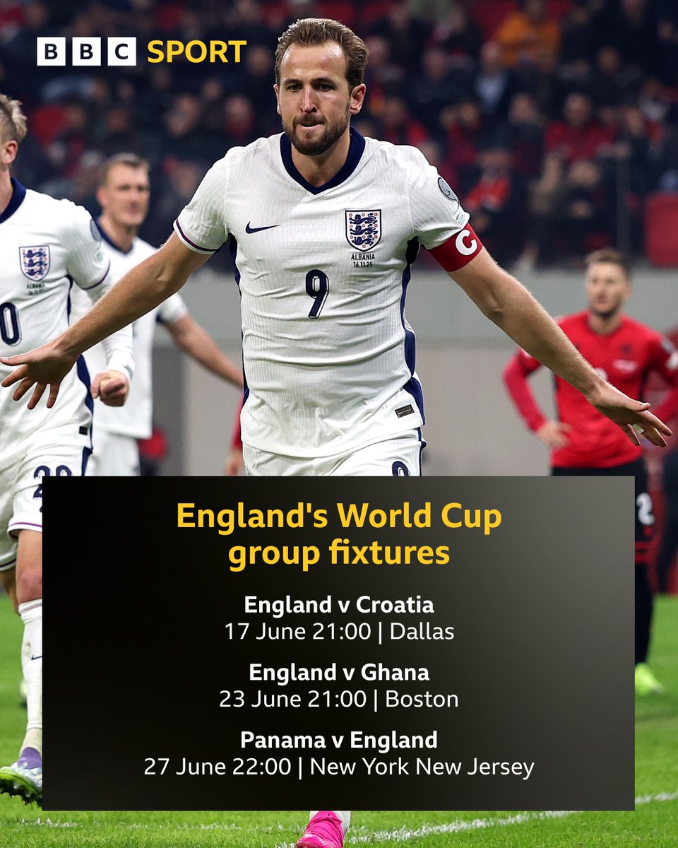 The timings and locations of England's World Cup group stage games have been announced! 🏴󠁧󠁢󠁥󠁮󠁧󠁿🏆