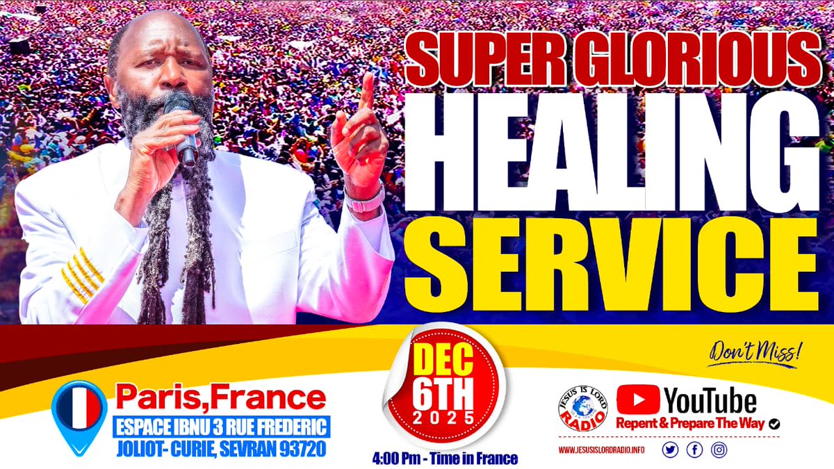 #FranceMegaVisitation
Don't miss 
Perhaps this is the day God is visiting you and your family