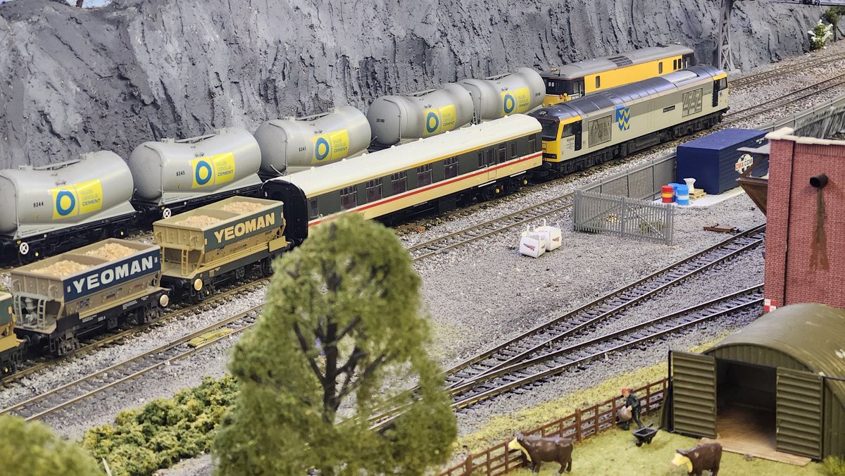 35 year old Class 60 on test after fitment of new electronics cubicle (dcc chip) and traction tyres. Barrier vehicle used due to coupling interface differences (hook vs magnets)