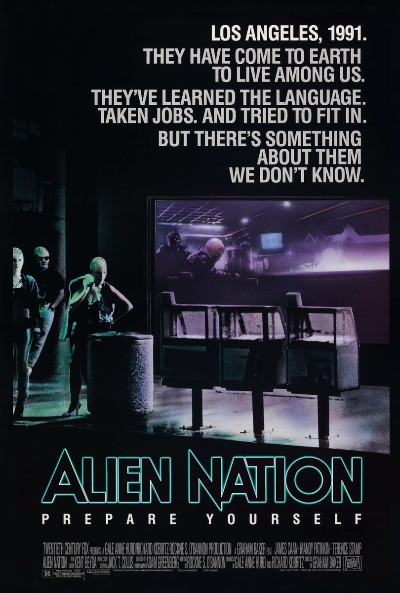 valhallapics's tweet photo. Our movie rec is our 1988 film, #AlienNation! 3 years after aliens land on Earth, det. Matthew Sykes (#JamesCaan) teams up with his new alien partner Sam Francisco (@patinkinmandy) to investigate the criminal underworld. Alien Nation is available to rent on all major platforms https://t.co/au76BM1vTP