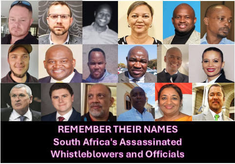 Remember Their Names: South Africa’s Assassinated Whistleblowers &amp; Officials

Honouring the lives of South Africans who were silenced for doing what was right.

Whistleblowers, investigators, public servants, and ordinary officials - murdered for exposing corruption, protecting