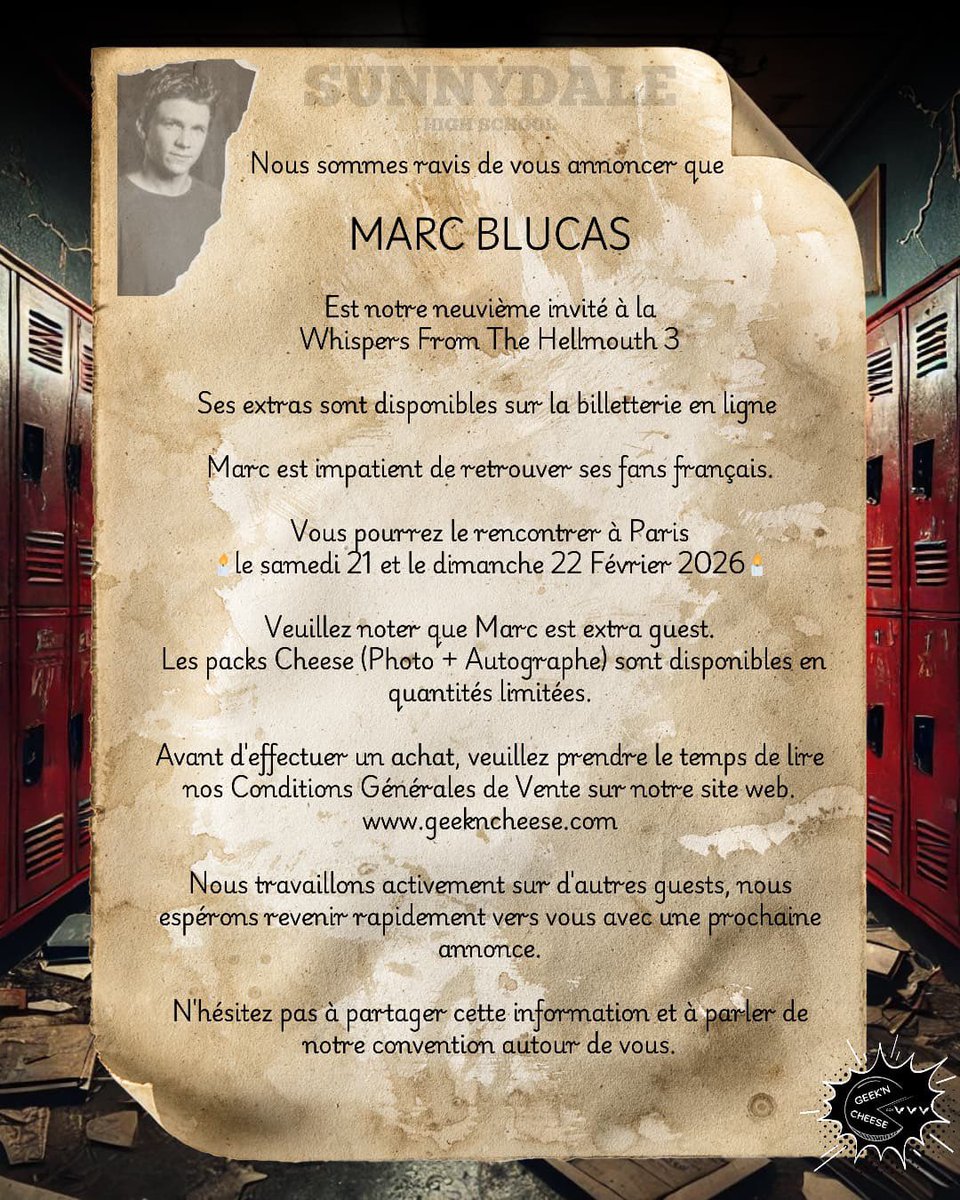 Marc Blucas sera à la #WFTH3 de <a href="/GeeknCheese/">Geek'n Cheese</a>