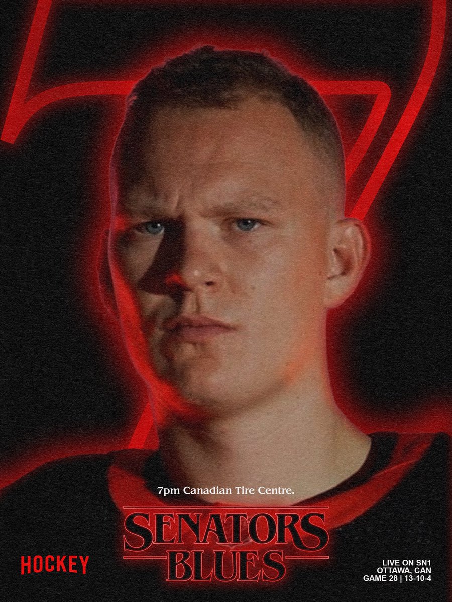 Ottawa Senators Game Day Poster 28/82 — Senators v Blues

Can you figure out what show I’ve just binged?