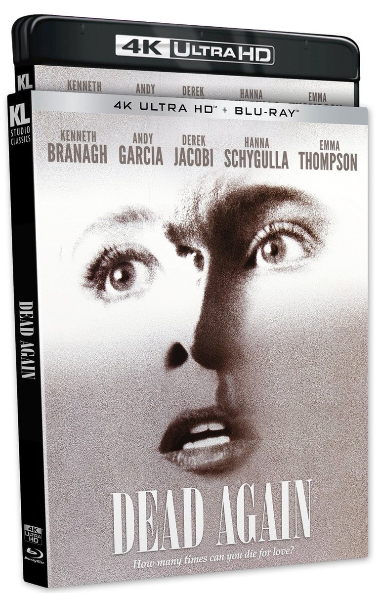 disc_connected's tweet photo. ***ANNOUNCEMENT***
Coming on February 10th on #4K in the US from @KinoLorber: #DeadAgain (1991)!
Emma Thompson (Howards End) and director/star Kenneth Branagh (The Gingerbread Man) give dazzling dual-role performances in this supernatural-tinged romantic murder mystery. Mike Church (Branagh) is an L.A. gumshoe with a knack for tossing off wisecracks and tracking down missing persons. But Church doesn’t have a clue when he’s hired to help a beautiful amnesia victim (Thompson) tormented by blood-curdling nightmares. Then an eccentric antiques dealer and hypnotist (Derek Jacobi, Hamlet) leads Church to a startling discovery: The source of the nightmares may lie in a past-life connection to Margaret Strauss, a world-famous pianist allegedly murdered by her composer husband...in 1948. In the classic Gothic tradition of Rebecca and Spellbound, Dead Again “brings an entertaining genre back to life” (Los Angeles Daily News). Co-starring Andy Garcia (Things to Do in Denver When You’re Dead), Hanna Schygulla (Love Is Colder Than Death) and Robin Williams (The Best of Times).
Product Extras :
DISC 1 (4KUHD):
Brand New HDR/Dolby Vision Master – From a 4K Scan of the 35mm Original Camera Negative
Audio commentary by Director and Star Kenneth Branagh
Audio commentary by Producer Lindsay Doran and Screenwriter Scott Frank
Triple-Layered UHD100 Disc
Optional English Subtitles
DISC 2 (BLU-RAY):
Brand New HD Master – From a 4K Scan of the 35mm Original Camera Negative
Audio commentary by Director and Star Kenneth Branagh
Audio commentary by Producer Lindsay Doran and Screenwriter Scott Frank
Theatrical Trailer
Dual-Layered BD50 Disc
Optional English Subtitles
#BluRay #PhysicalMedia #BluRays #BoutiqueBluRay #CultMovies #DiscConnected #KinoLorber #KennethBranagh #AndyGarcia #EmmaThompson #RobinWilliams