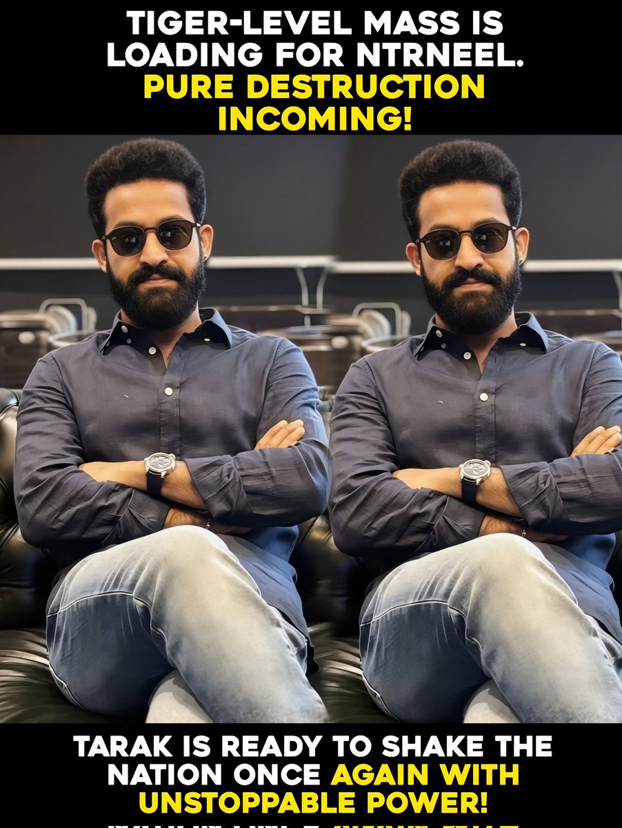 Tigerrr - Level Ooraa Mass is Loading For #NTRNeel — Pure Destruction Coming! 💪 🔥
<a href="/tarak9999/">Jr NTR</a> Anna is Ready to Shake the Nation Once Again with Unstoppable Power! 🐅🔥

#NTR #ManOfMassesNTR #JrNTR