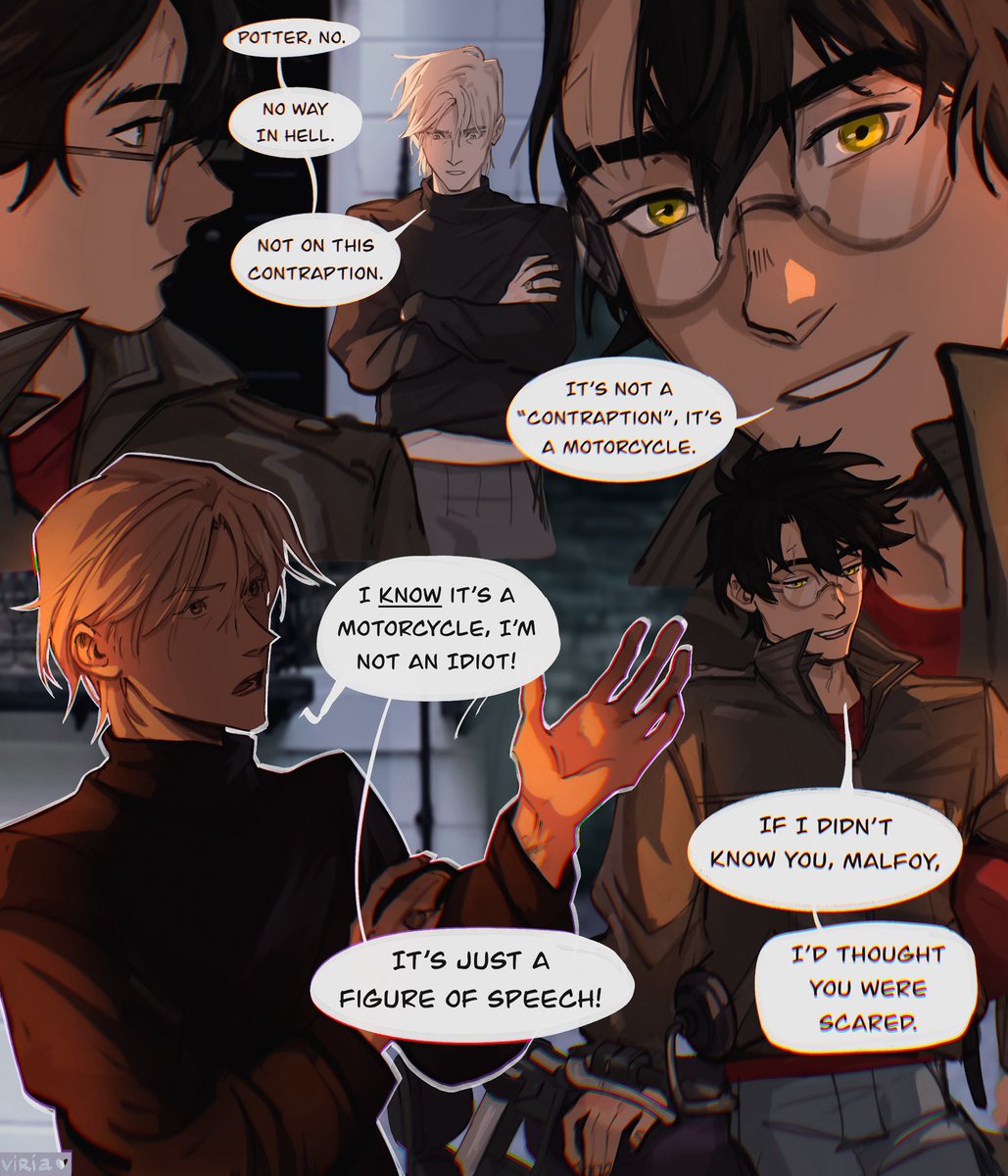 how many more times do you think Harry can trap Draco into his bidding by implying Draco’s scared? 1/2 (roommates AU)

#drarry #hpdm #art