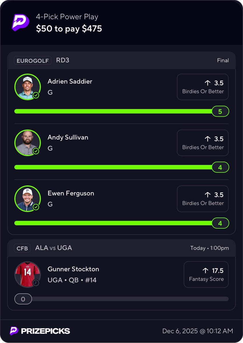 PropGeekZeke's tweet image. If Gunner Stockton cashes us all out, I’ll give an extra $500 away to someone who LIKES+RTs ❤️⬇️