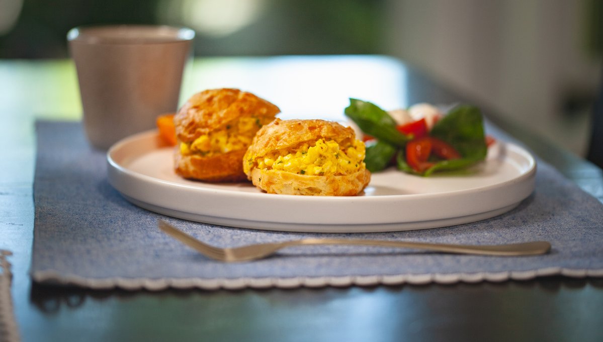 Savoury Gougères make a great holiday bite. Delicious on their own, or decadent when filled, you can get the recipe for these classic pastries on our website at: bcegg.com/recipes-posts/…