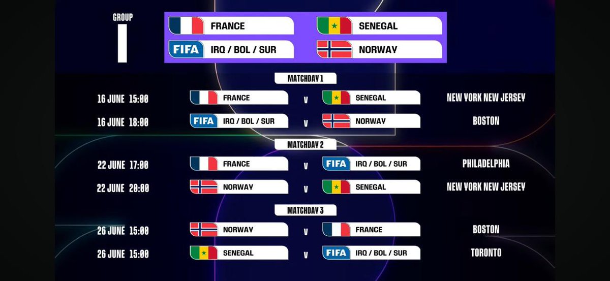 GS_ticket's tweet image. جدول مباريات I,J,K,L في بطولة #كأس_العالم_2026