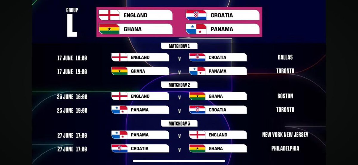 GS_ticket's tweet image. جدول مباريات I,J,K,L في بطولة #كأس_العالم_2026