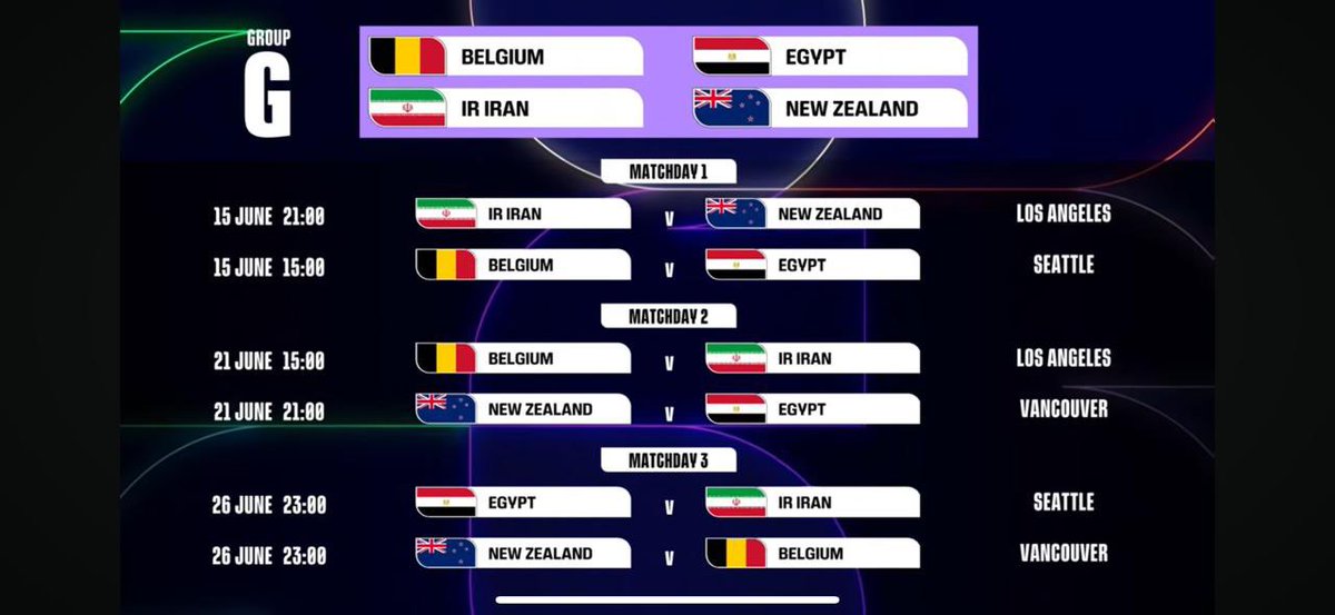 GS_ticket's tweet image. جدول مباريات المجموعات E,F,G,H في بطولة #كأس_العالم_2026