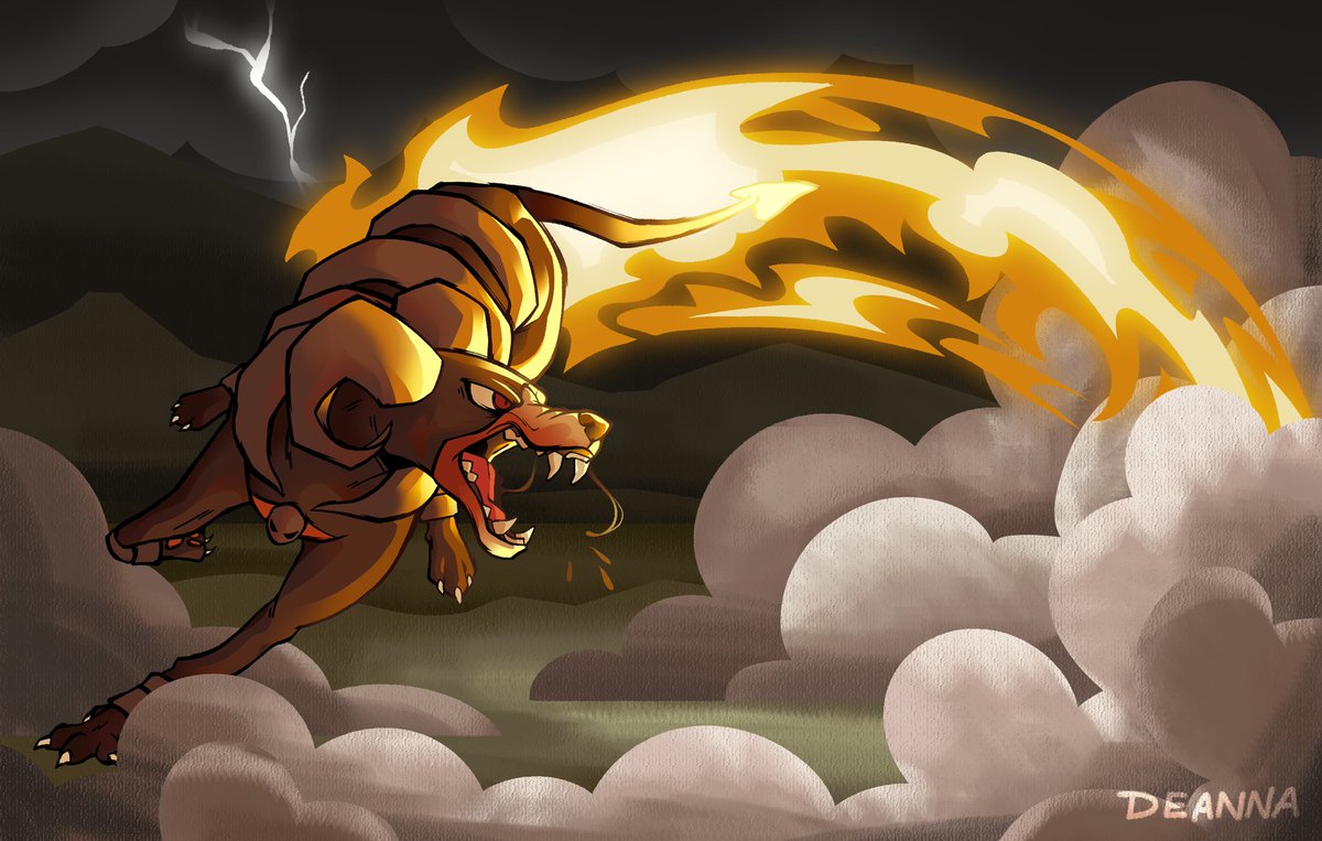 aercatcher's tweet image. houndoom #pokemon #pokemonfanart