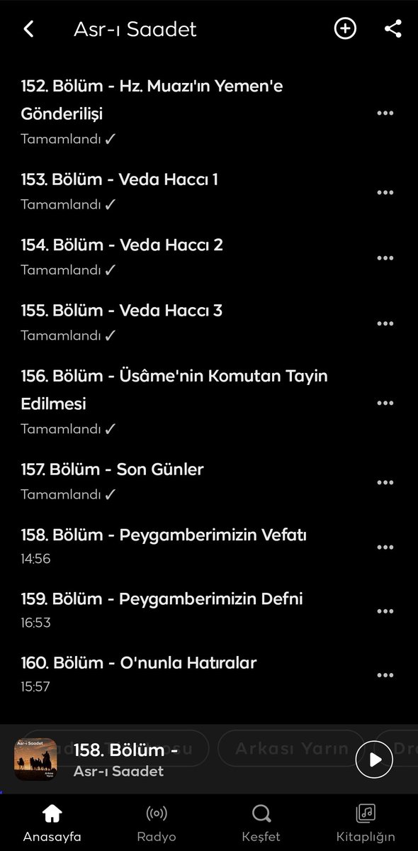 Buraya kadar geldik de peki 158. bölümü nasıl dinleyeceğiz 🥺
trtdinle.com/show/asr-i-saa…
<a href="/diyanetbasin/">T.C. Diyanet İşleri Başkanlığı</a> 
<a href="/hilalcyhnkoksal/">hilal ceyhan köksal</a> 
<a href="/trt/">TRT</a>