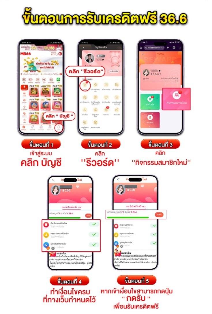 #MB66 
เครดิตฟรี 36.6 สมาชิกใหม่
👉 สมัครสมาชิก 👉 ยืนยันเบอร์ 
✅ เครดิตเข้าออโต้

ทางเข้า mb66casino.com