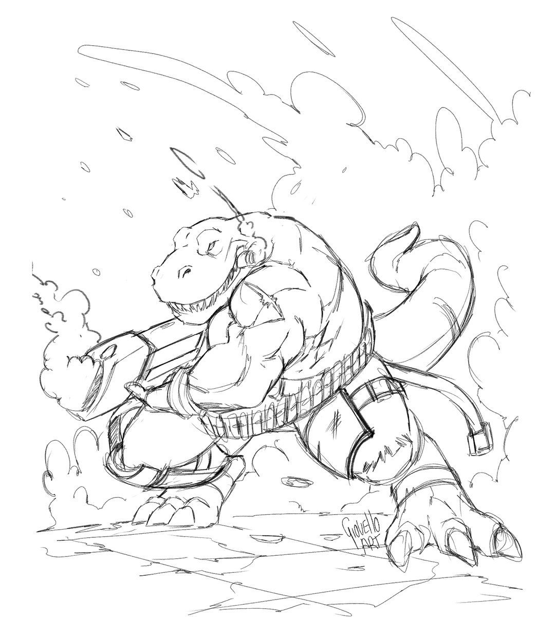 #sketch #digitalart #digitalsketch #drawing #dinosaur #character