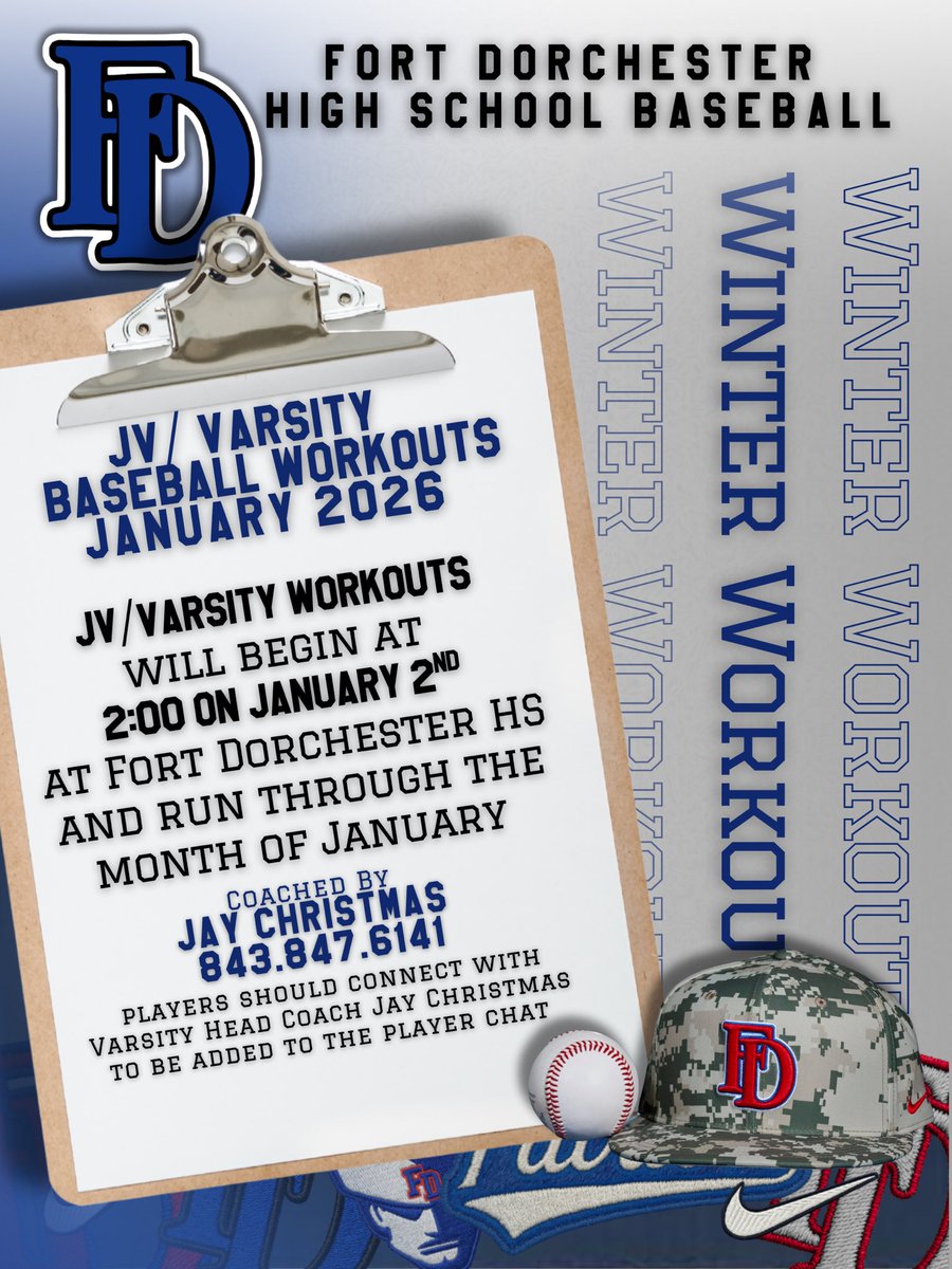 FortDPatriotsBB's tweet photo. Winter grind begins Jan 2 JV/V and Jan 6 B-Team. Show up ready! 💪🏽🔵🔴 https://t.co/WKidZsUOqC