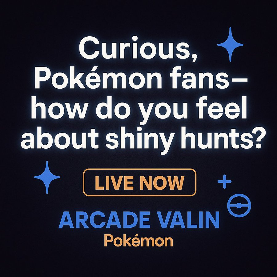 ArcadeValin's tweet photo. Curious, Pokémon fans, How do you feel about shiny hunts?  
P.S. Arcade Valin is LIVE now. Reviewing the Shiny Living Dex and maybe diving into a fossil hunt before some Scarlet HomeDex work. https://t.co/u8EGQkfomZ
#ShinyPokemon #PokemonLegendsZA #ShinyLivingDex https://t.co/3OyEEd4Xm1