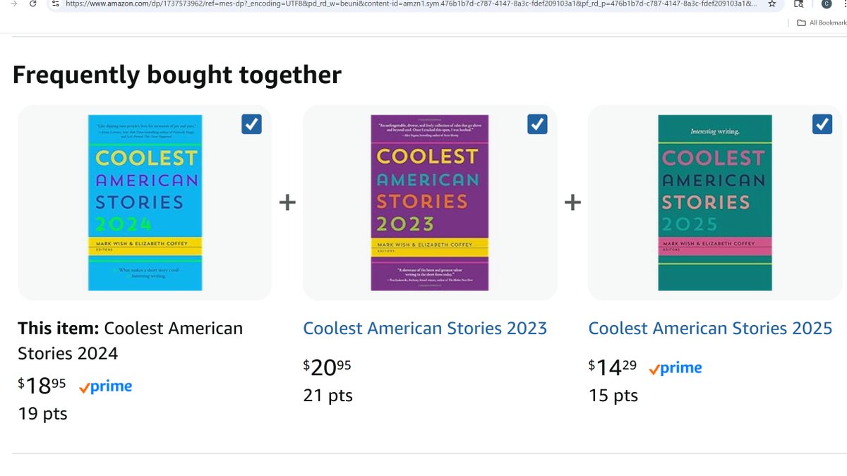 Why are these #books "Frequently Bought Together"?

B/c #readers worldwide know:

COOLEST = *INTERESTING*

To own any of these "unputdownable" #books of #shortstories in #KIndle now or in #Paperback soon:

bit.ly/3KIInFm

Thx--&amp; enjoy!

#BookTwitter #Reading #gifts #gift