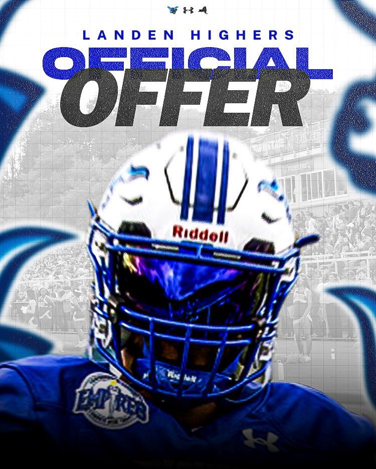 Landenhighers10's tweet photo. After a great conversation with Coach @CoachLinnAState and @EthanBWilliams, I am beyond grateful to receive my first offer from @ALFREDSTATEFB!! https://t.co/t3rYBomRR4
