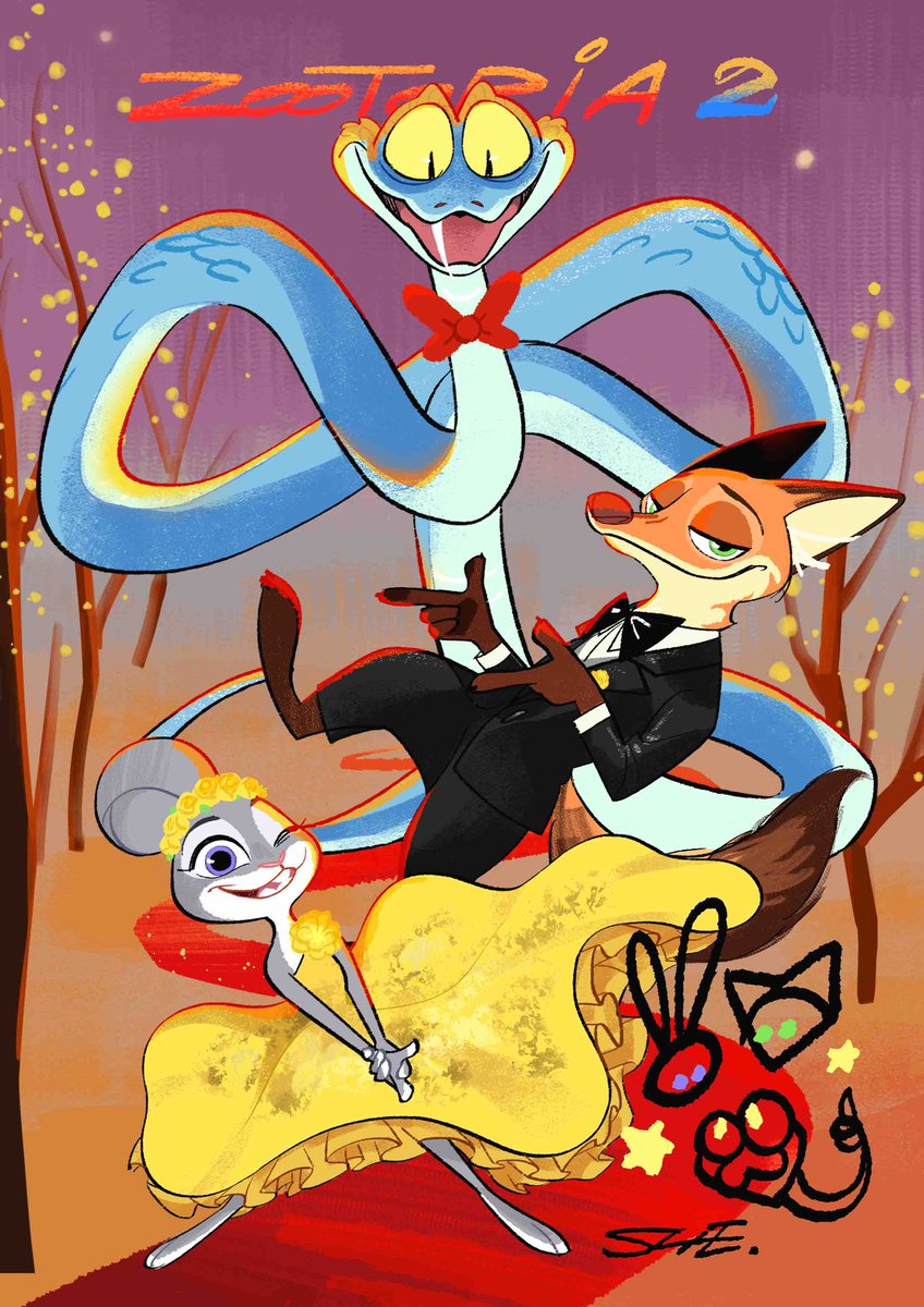 📸 Zootopia red carpet time 🐰🦊🐍✨

#Zootopia2 
#Zootopia2fanart 
#wildehopps 
#garydesnake