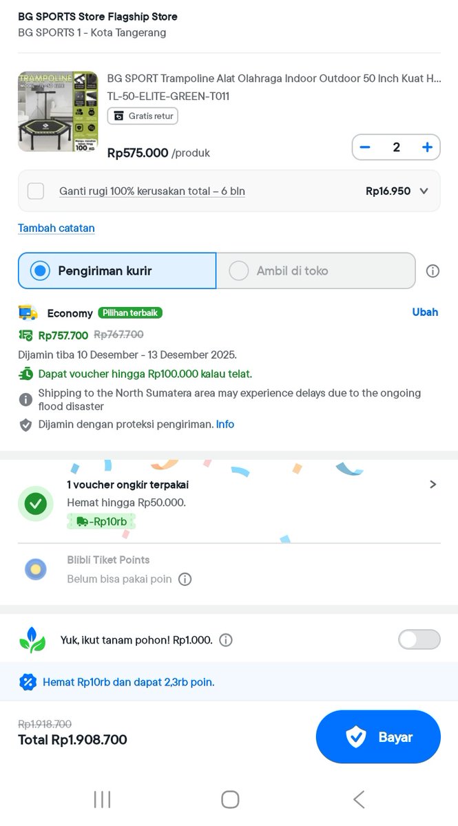 Beli peralatan Sport sekarang di moment 12.12 Blibli lagi ngeri diskonnya