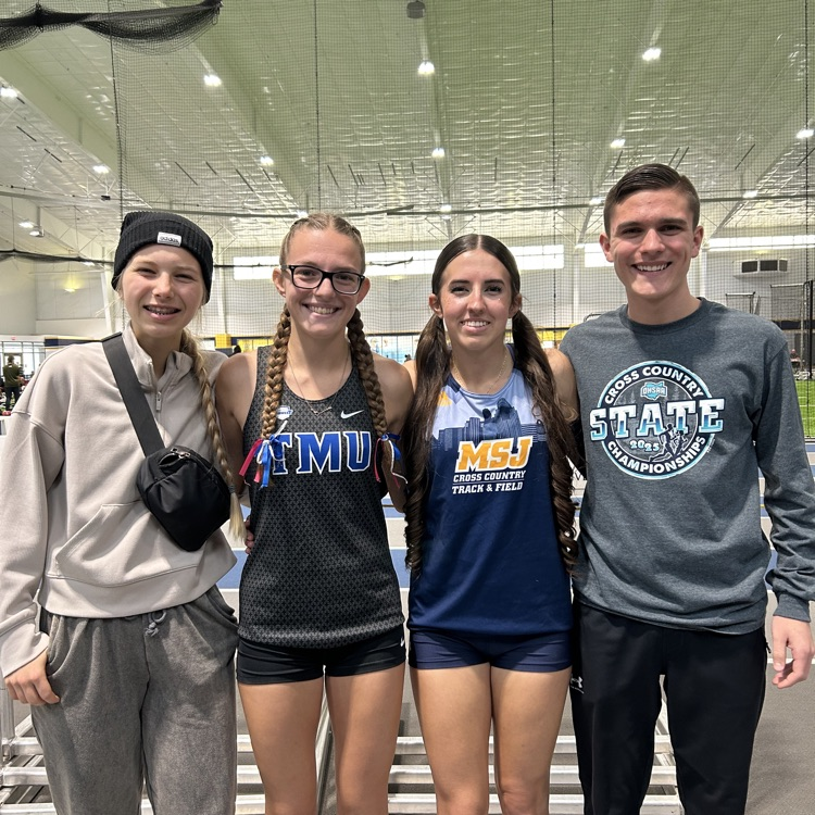 Gtown_Athletics's tweet photo. Great day supporting our alumni athletes! 🌟🪽 Coach McHenry, Lydia, and Mason traveled to Mount St. Joseph University to cheer on Georgetown graduates Savannah Faught and Ariel Riddle at their indoor track meet. ⚫️🟡 Once a G-Men, always a G-Men! https://t.co/QArwxIbmeK