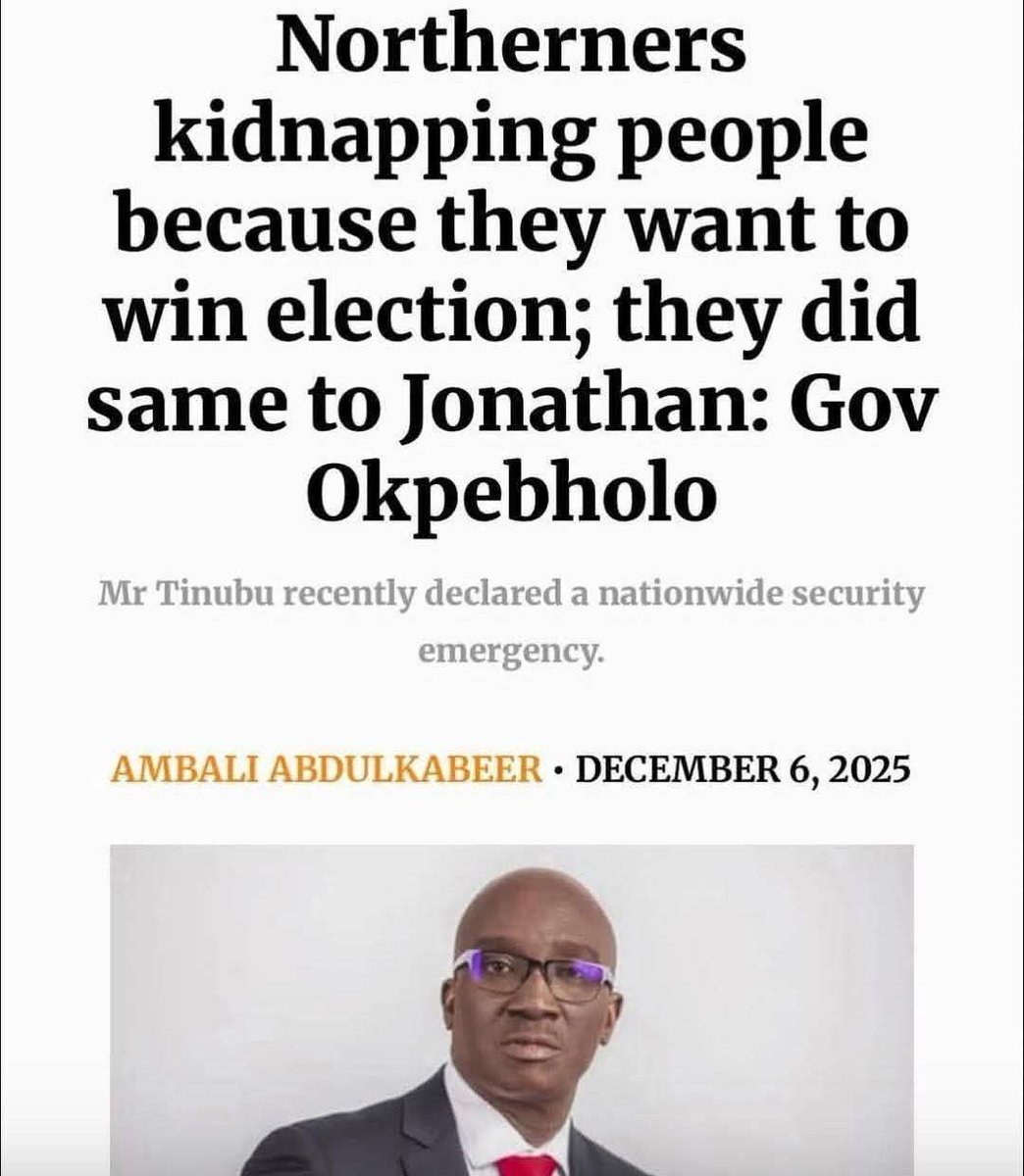 " NORTHERNERS KIDNAP TO WIN ELECTIONS".........EDO STATE GOVERNOR:

WHEN AN IMBECILE  SPEAKS, THE ORDOUR IS UNMISTAKABLE 

If so, what  of Internet hackers, bank fraud networks and hard drugs merchants predominantly in the south? Are they doing so to rig elections or to divide