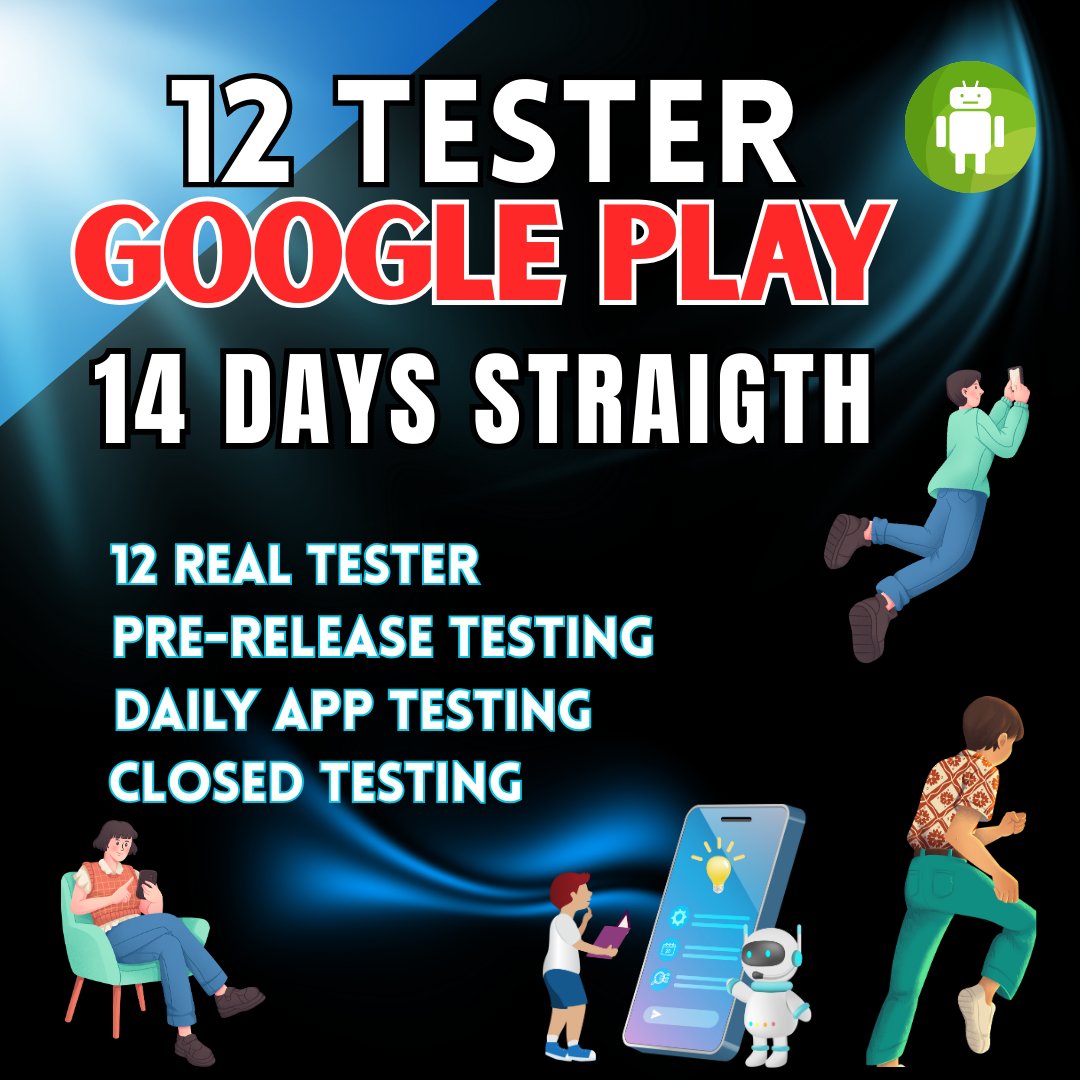 mst_repa's tweet image. Are you looking for reliable testers to perform Google Play closed app testing before launch, either 12 or 20 testers?

➡️ Visit Now: fiverr.com/s/Zmvpyek

#12testersGooglePlay 
#12testingservice
#TexasTech
#TheJupiter
#SECChampionship
#Liverpool