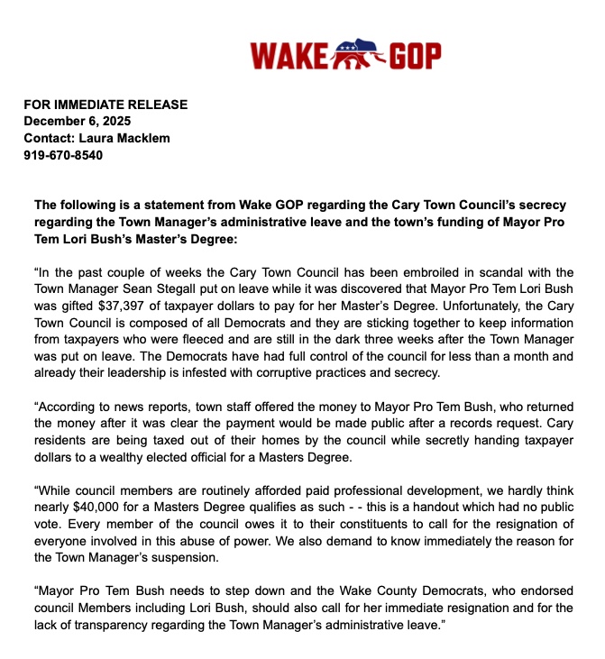 #ncpol #wakepol <a href="/TownofCary/">TownofCary</a>