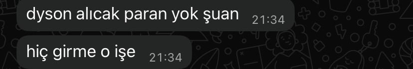 dyson alıcak paran yok şuan   
Yıkılasıca dysonnnnnn