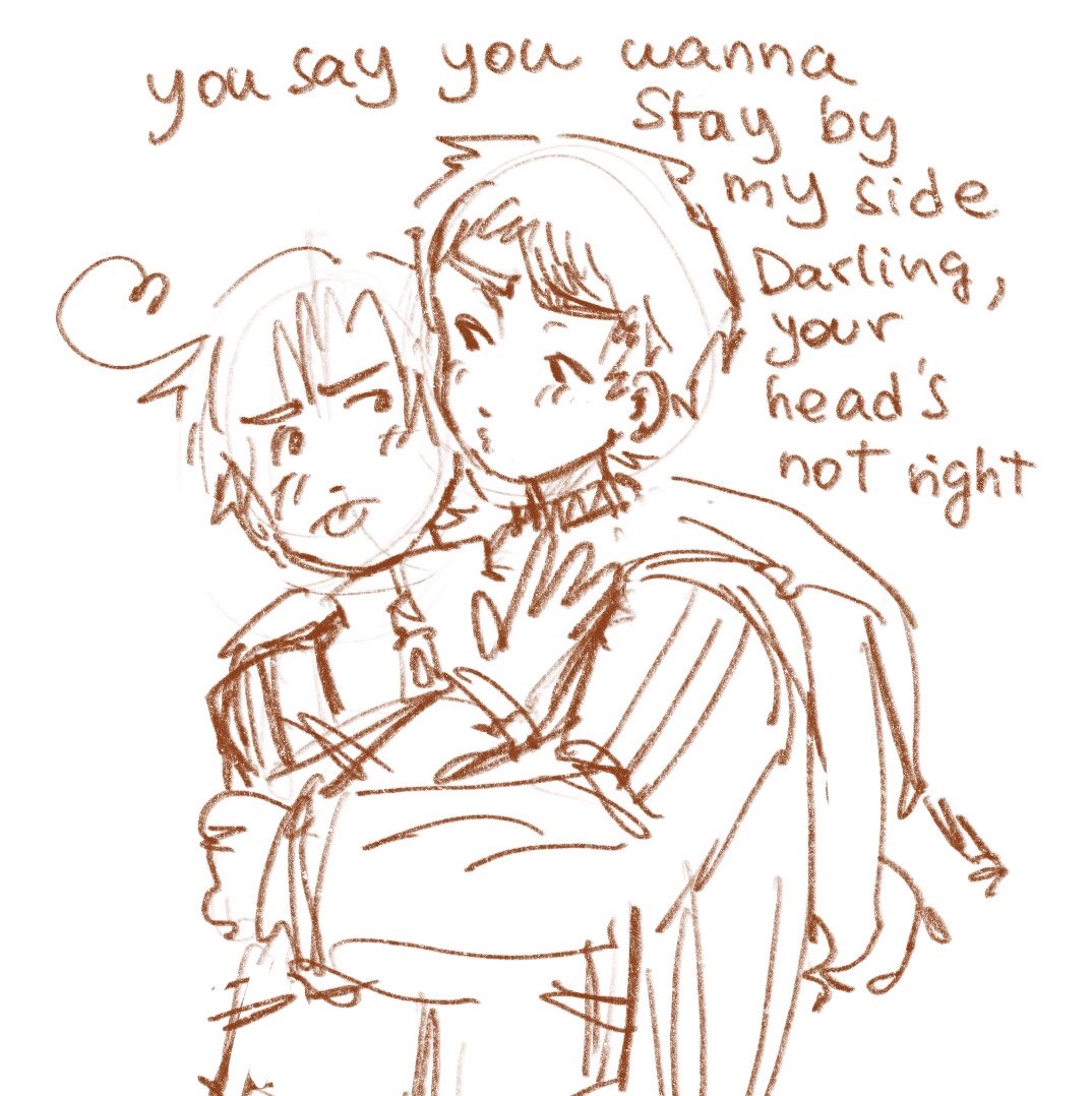 "Maybe Romano x Prussia as a Teens?" -> this is an old request I’m sorry I’m so slow. They would BOTH only wear Adidas tracksuits don’t even try arguing with me #hetalia sparkleartgirl09.straw.page