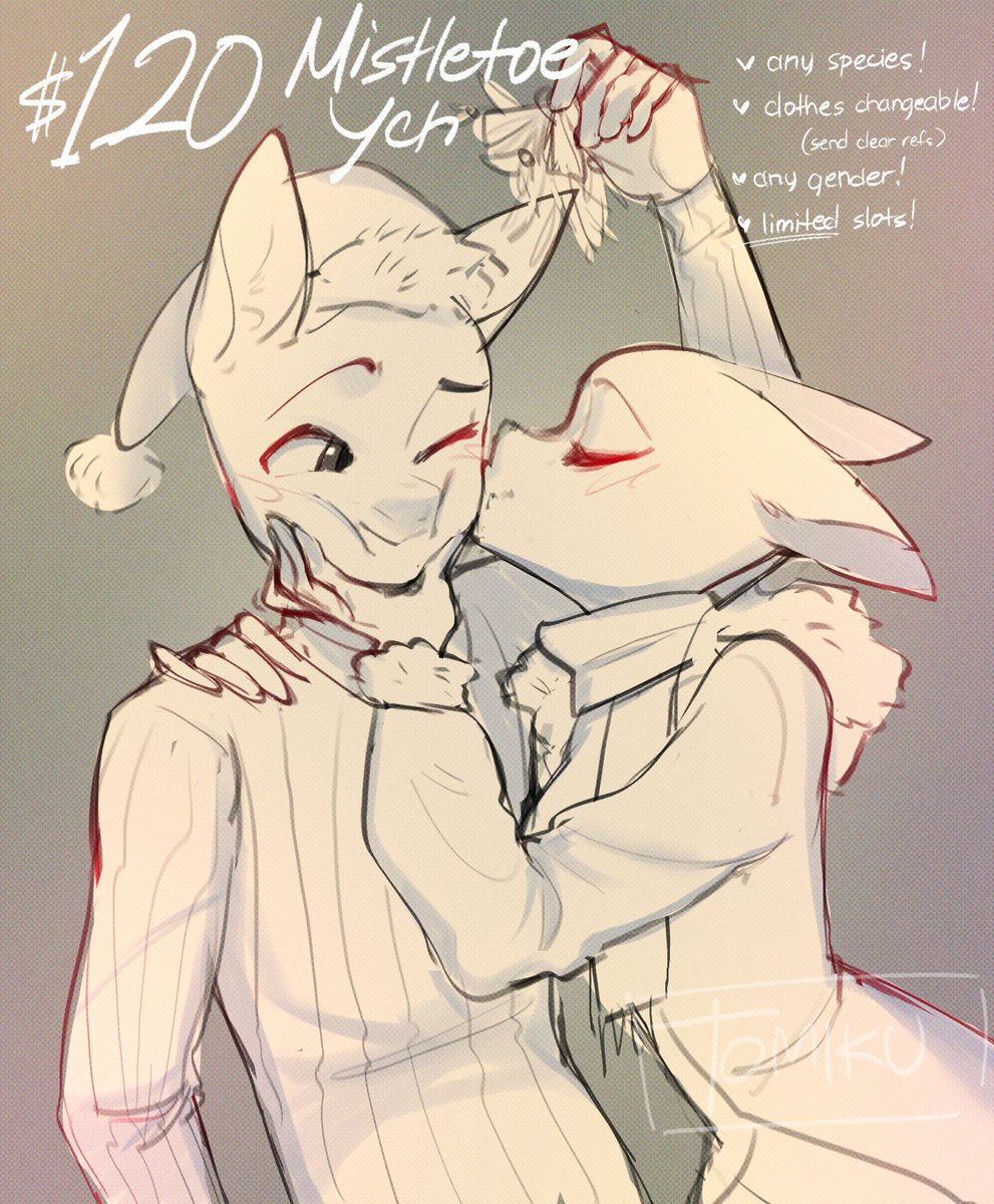 Christmas YCH!!! ✶⋆.˚

I've made these YCHs to celebrate Christmas! Yay!! I made an anthro one in case ya'll want it <3  You can DM me for an order or you can fill out a form down there! Please read their descriptions before ordering c:

#mlpfim #mylittlepony #christmas #furry
