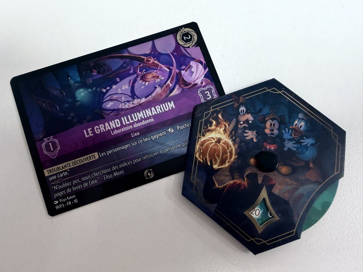 Top 4 sur 20 de cette ligue <a href="/DisneyLorcanaFR/">Disney Lorcana Fr</a> #whispersinthewell ! J’ai remporté le joli compteur de lore 🤩🫶 et la carte promotionnelle !

#WorkInProgress #Lorcana #TCG #Disney